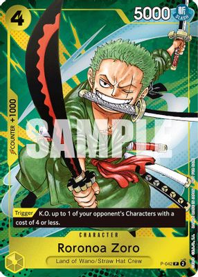 Roronoa Zoro P-042 card