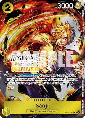 Sanji OP03-102 card