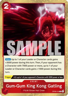 Gum-Gum King Kong Gatling OP06-018 card