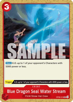 Blue Dragon Seal Water Stream OP06-019 card