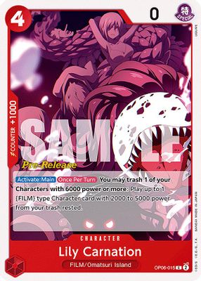Lily Carnation OP06-015 card
