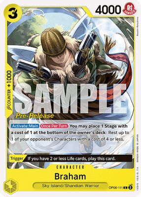Braham OP06-111 card