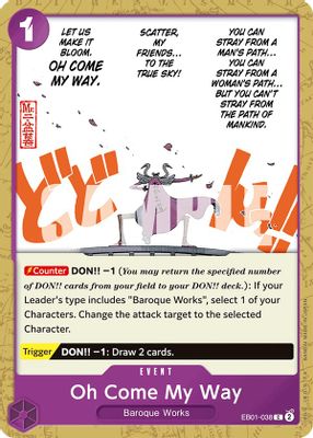Oh Come My Way EB01-038 card