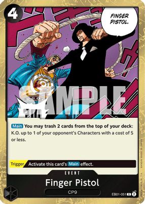 Finger Pistol EB01-051 card