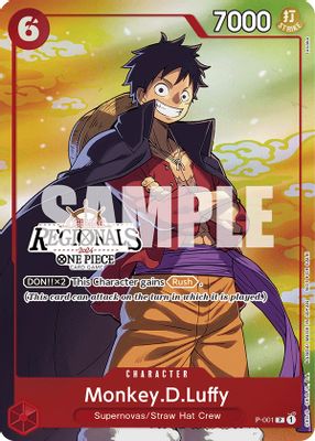 Monkey.D.Luffy P-001 card