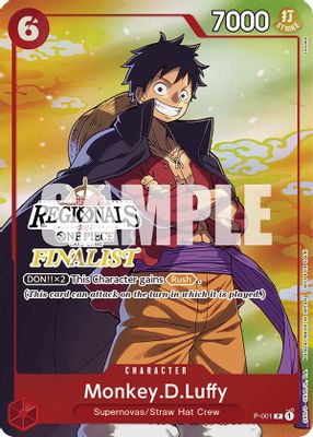 Monkey.D.Luffy P-001 card