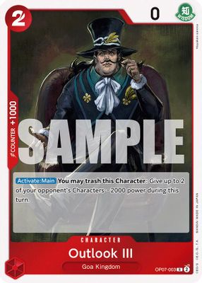 Outlook III OP07-003 card