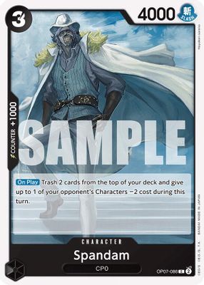 Spandam OP07-086 card