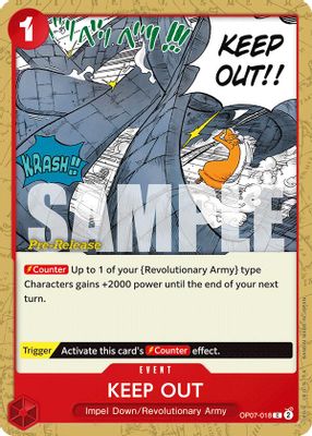 Keep Out OP07-018 card