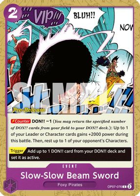 Slow-Slow Beam Sword OP07-076 card