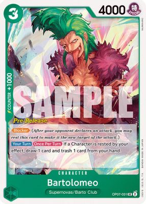 Bartolomeo OP07-031 card