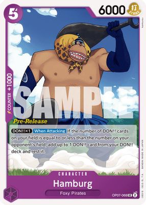 Hamburg OP07-068 card
