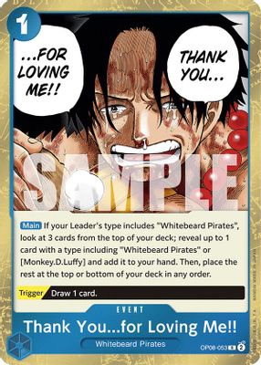 Thank You...for Loving Me!! OP08-053 card