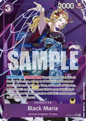 Black Maria OP08-074 card