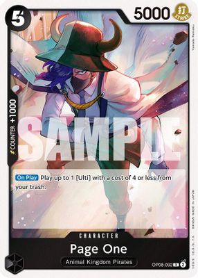 Page One OP08-092 card