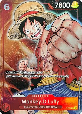 Monkey.D.Luffy P-001 card