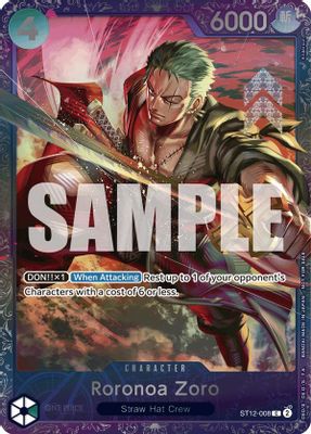 Roronoa Zoro ST12-008 card