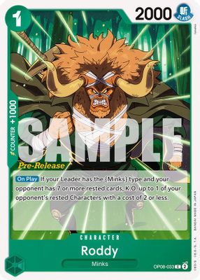 Roddy OP08-033 card