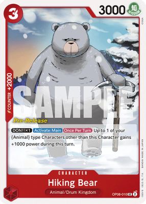 Hiking Bear OP08-010 card
