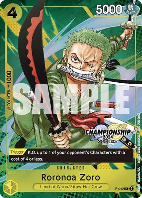 Roronoa Zoro P-042 card