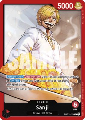 Sanji PRB01-001 card