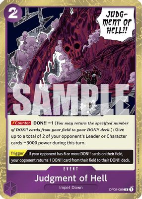 Judgment of Hell OP02-089 card