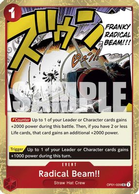 Radical Beam!! OP01-029 card
