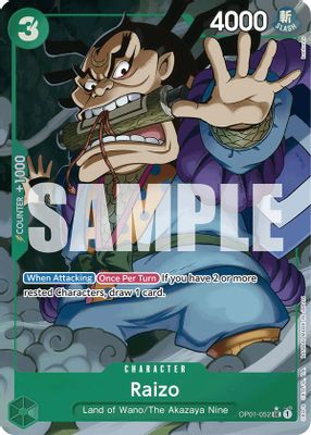 Raizo OP01-052 card