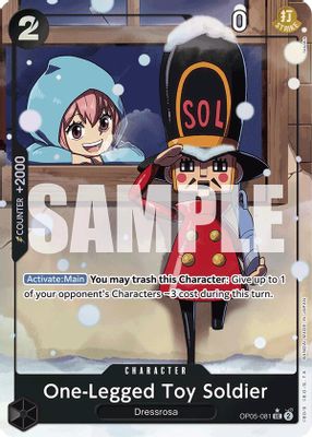 One-Legged Toy Soldier OP05-081 card