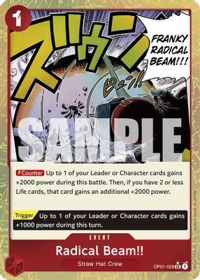 Radical Beam!! OP01-029 card