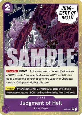 Judgment of Hell OP02-089 card