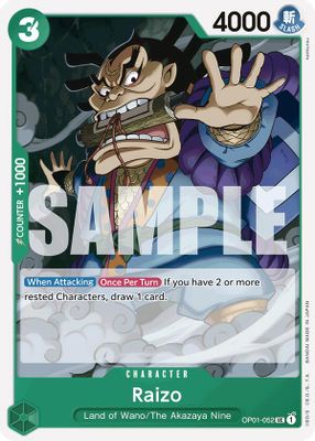 Raizo OP01-052 card