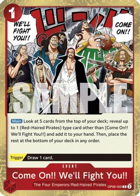 Come On!! We'll Fight You!! OP09-020 card