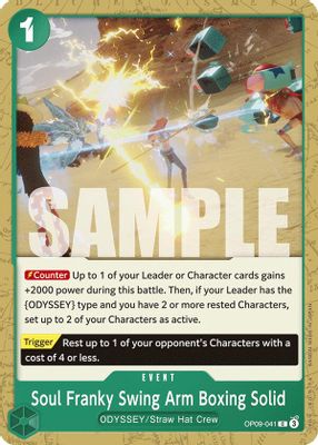 Soul Franky Swing Arm Boxing Solid OP09-041 card