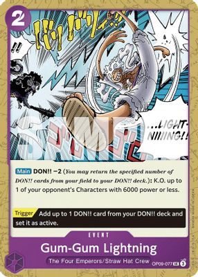 Gum-Gum Lightning OP09-077 card