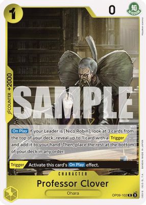 Professor Clover OP09-102 card