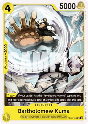 Bartholomew Kuma OP09-108 card