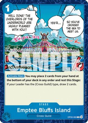 Emptee Bluffs Island OP09-060 card