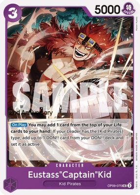 Eustass"Captain"Kid OP09-075 card