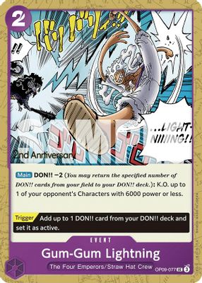 Gum-Gum Lightning OP09-077 card