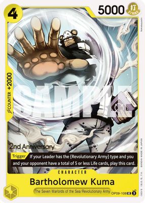 Bartholomew Kuma OP09-108 card