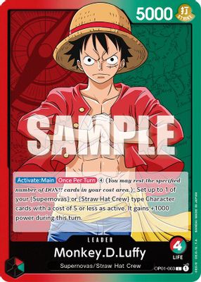 Monkey.D.Luffy OP01-003 card