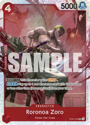 Roronoa Zoro ST21-015 card