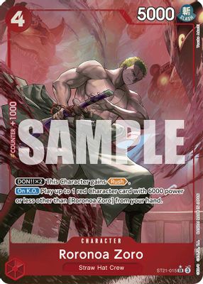 Roronoa Zoro ST21-015 card