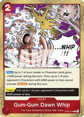 Gum-Gum Dawn Whip ST21-016 card