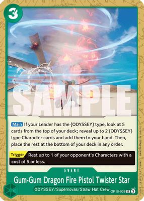 Gum-Gum Dragon Fire Pistol Twister Star OP10-039 card