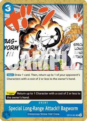 Special Long-Range Attack!! Bagworm OP10-061 card