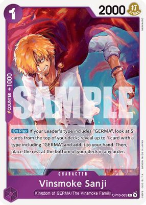 Vinsmoke Sanji OP10-063 card