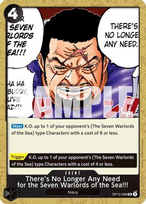 There's No Longer Any Need for the Seven Warlords of the Sea!!! OP10-096 card