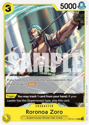 Roronoa Zoro OP10-113 card